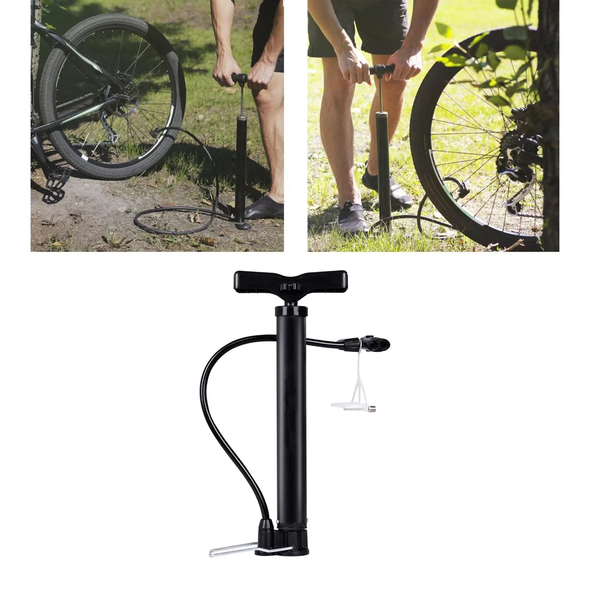 Bicycle Inflator Pump Bicycle Pedal Pump Multi Purpose Suitable For Bicycle Basketball Volleyball Balloon Swimming Circle 1PC image 4