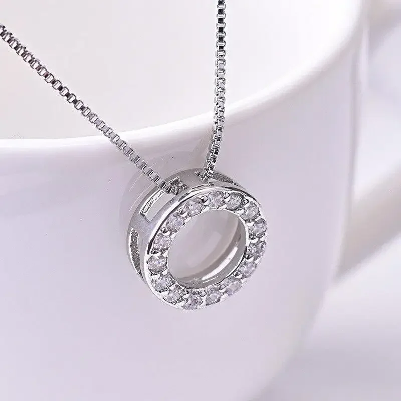 CAOSHI Trendy Variety of Styles Necklace Gentle Silver Color Daily Party CZ Accessories Modern Lady's Jewelry For Wedding Brides