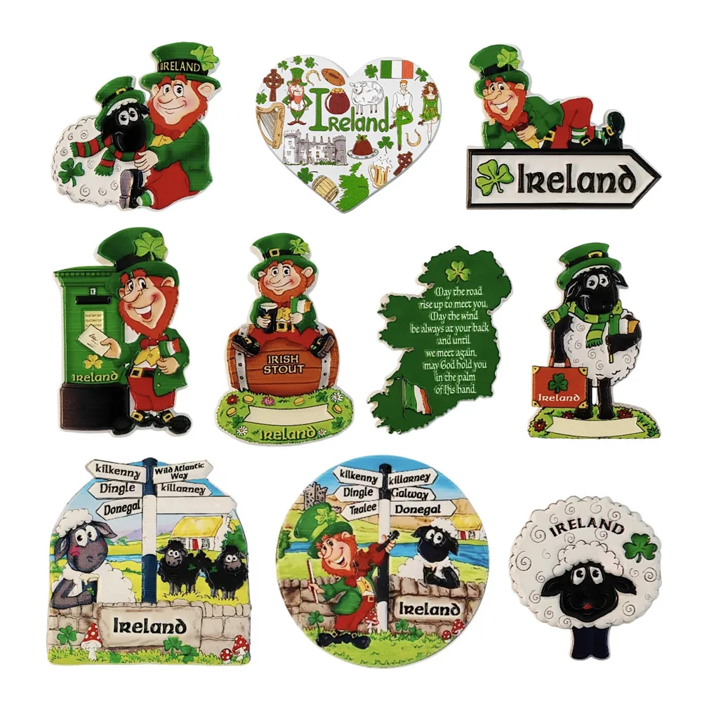 

Ireland 3D Fridge Magnets Tourism Souvenir Refrigerator Magnetic Sticker Collection Handicraft Gift