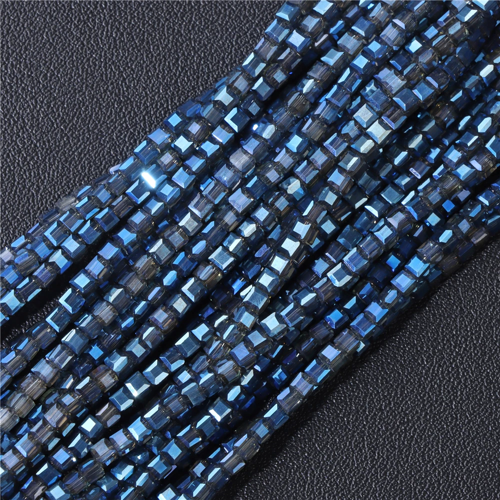 Hot Natuurlijke Facet Kraal 2-3Mm Kleine Vierkante Quartz Granaat Glas Cube Losse Kralen Voor Sieraden Maken handwerken Accessoires