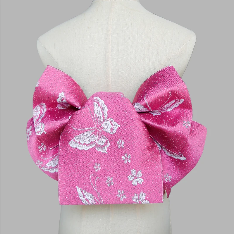 

Japanese Kimono Belt Jacquard Flower Pattern Bow Waist Seal Formal Accessories Belts Corset Belt