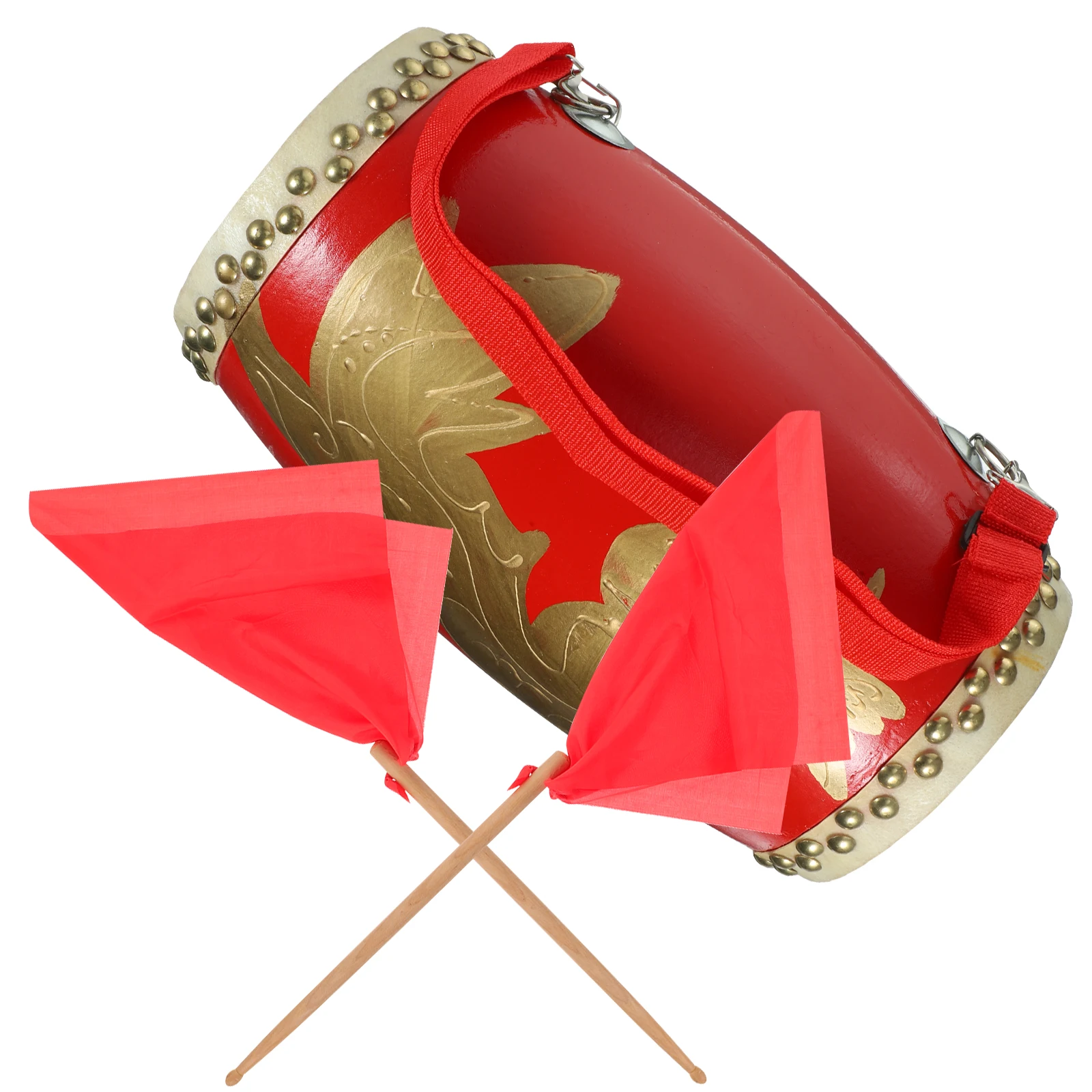 

Dragon Pattern Cowhide Waist Drum 16CM Traditional Chinese Percussion Instrument Kids Student Music Gift Design