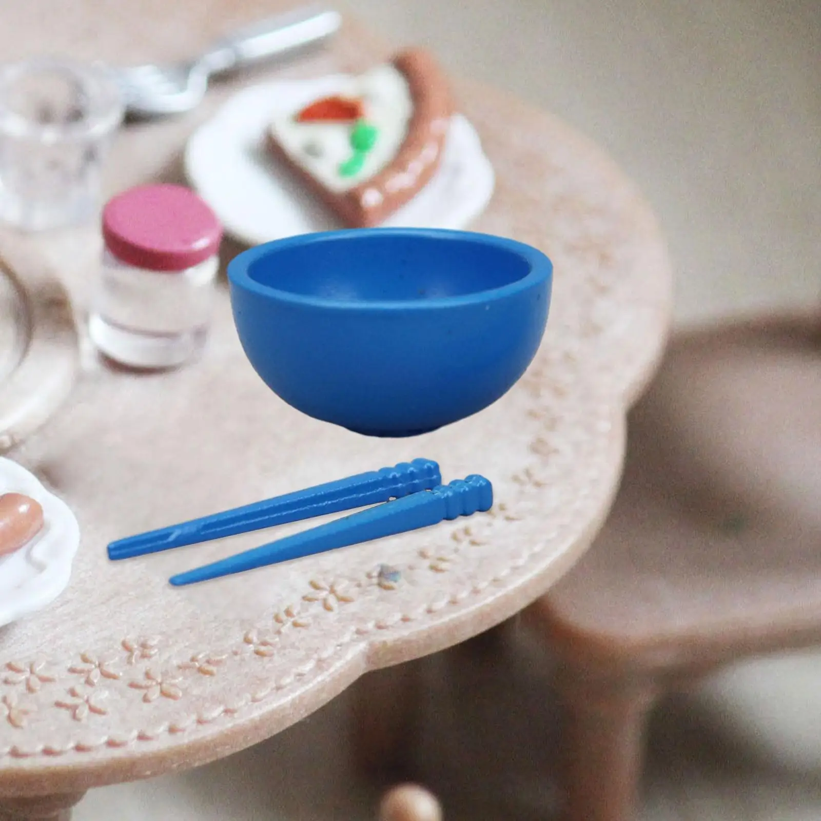 1 12 مقياس دمية أدوات المائدة سبيكة أطباق صغيرة عيدان الأثاث ديكور للأطفال اكسسوارات ألعاب المطبخ