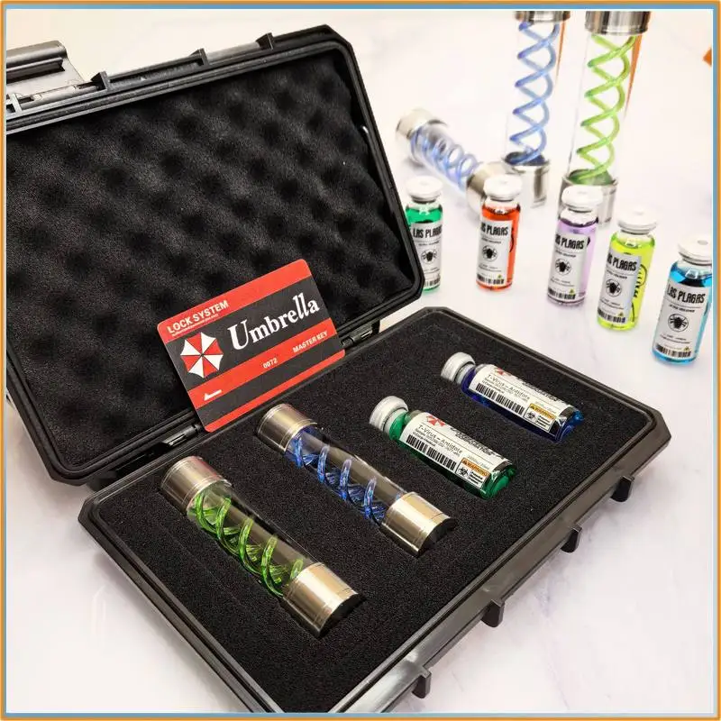 

Модель образца Т-вируса Resident Evil в маленькой пробирке, двойная спираль, ручная работа, для декора, косплея, игрушка, подарок (только модель)