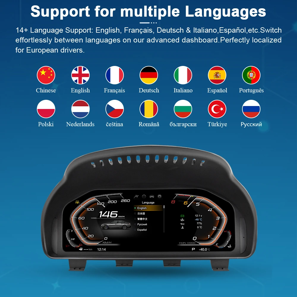 Linux 12,3 Zoll 1920*720P Drahtlose Carplay LCD Dashboard Für BMW 5/6/7 Serie F10 F07 F01 Digital Cluster Android Mirroring – Detail 12