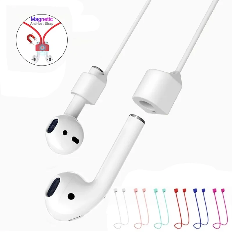 Soft Silicone Anti Lost Magnetic Rope Earphones for Apple Airpods Pro 2 1 3 Huawei FreeBuds Bluetooth Wireless Headphone Straps