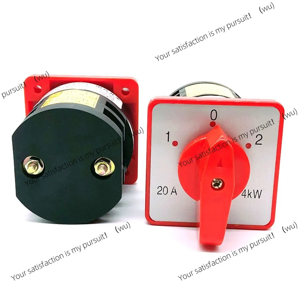 380VAC 20A 4KW 12 Terminals 3 Positions Rotary Selector Cam Changeover Switch
