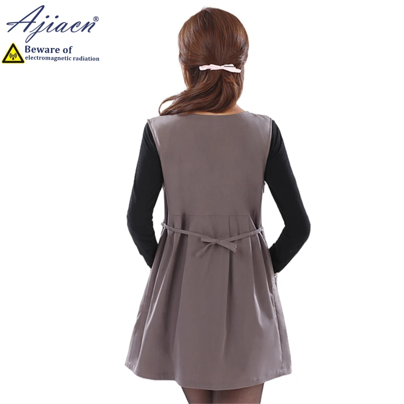 Electromagnetic radiation protective 50% silver fiber lining maternity dress Computer, Phone EMF shielding maternity clothing