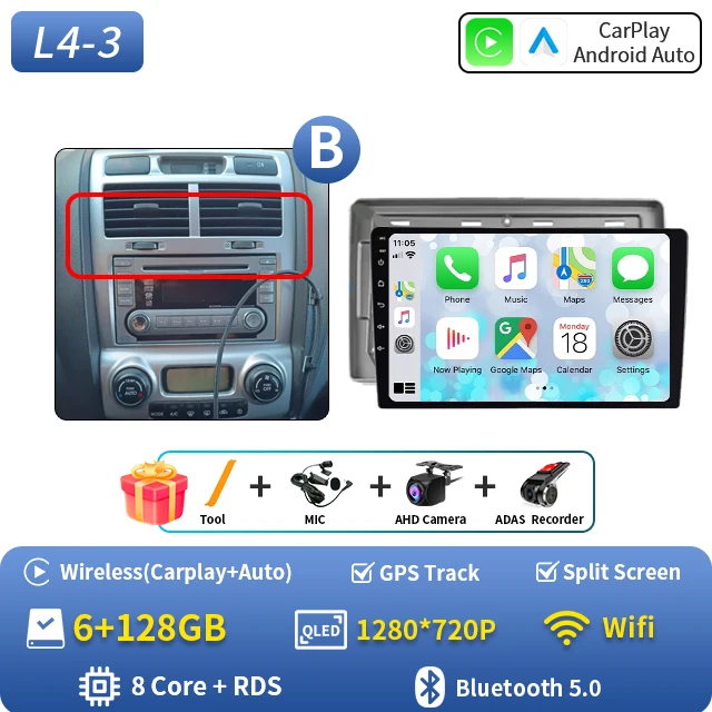 Android 16 autoradio voor Kia Sportage 2 2004 2005 2006 2007-2010 Auto Carplay GPS Multimedia Speler Stereo Navigatie Head Unit