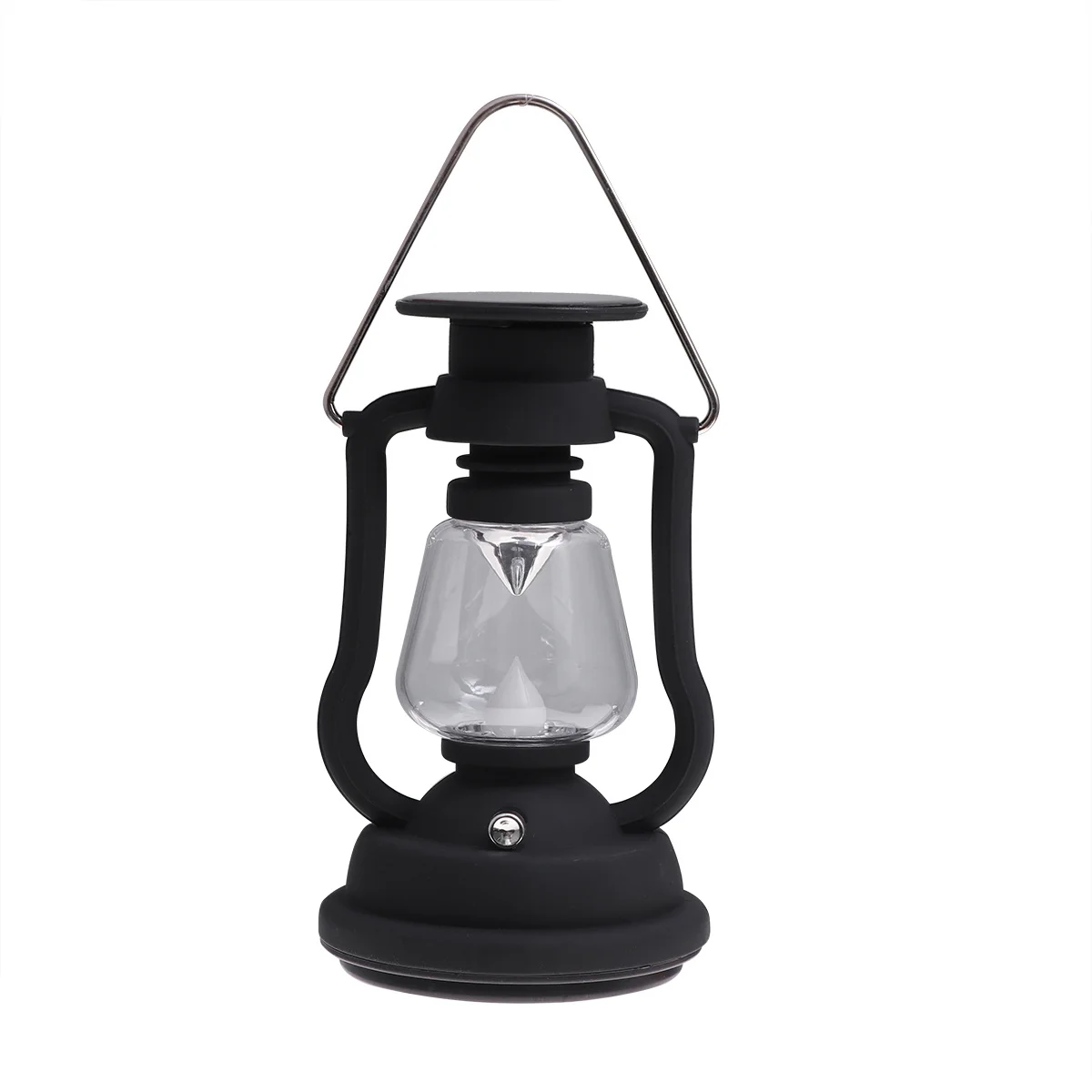 

Solar Retro Horse Light Black ABS Pc Material Small Portable Camping Lantern Hand Generator LED Camping Lantern for Hiking
