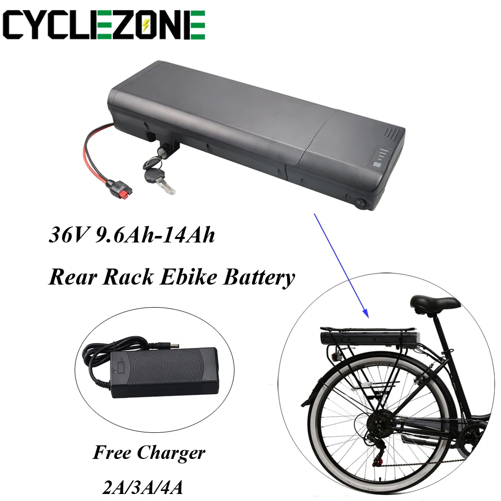 36V 9Ah Rear Rack E-Bike li-ion Battery Akku 250W 36V 10Ah 10.4Ah 11.6Ah 13Ah 14Ah Luggage Carrier Electric Bicycle Battery