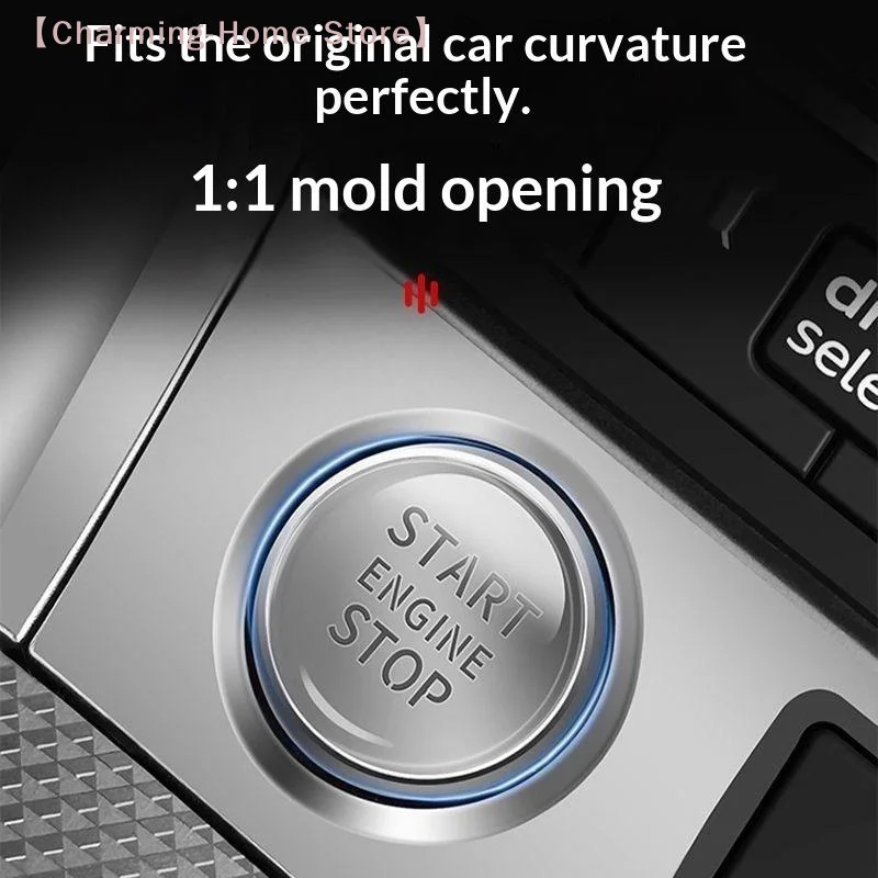 【M】Crystal Clear Car Ignition Switch Button Protector Universal Start Stop Sticker Cover For All Vehicles Anti Scratch DIY Cut