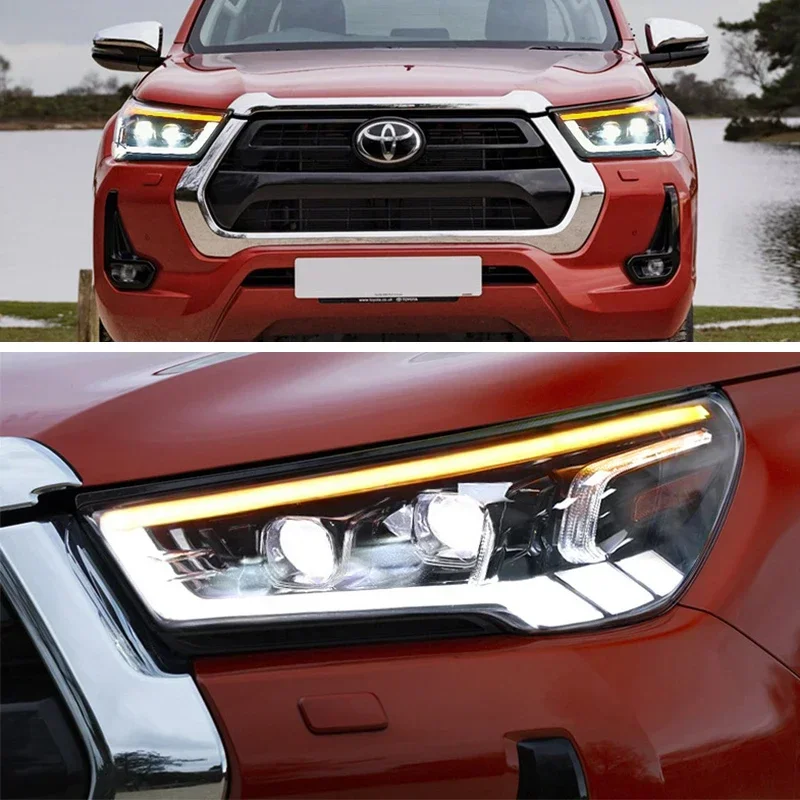 Car Light Headlights Plug And Play Head Lamp Front Lamp LED HeadLamps For Toyota HILUX REVO 2021 2022 2023 2024 Auto Accessories