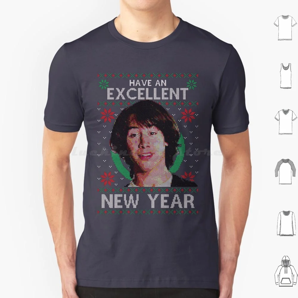 Excellent New Year T Shirt 6xl Cotton Cool Tee Movie Classic Retro Joke Funny Humor Christmas 80s Ugly Sweater Ugly Sweater