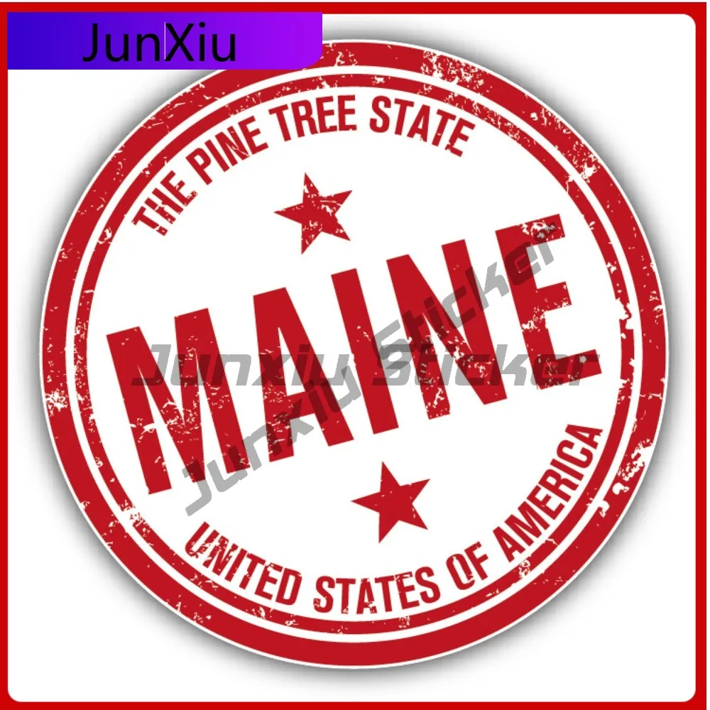 

Maine Usa State Creative Sticker Stamp Car Decal Bumper Stickers Funny Style SUV Use For Laptop Surfac Automotive Decor Water