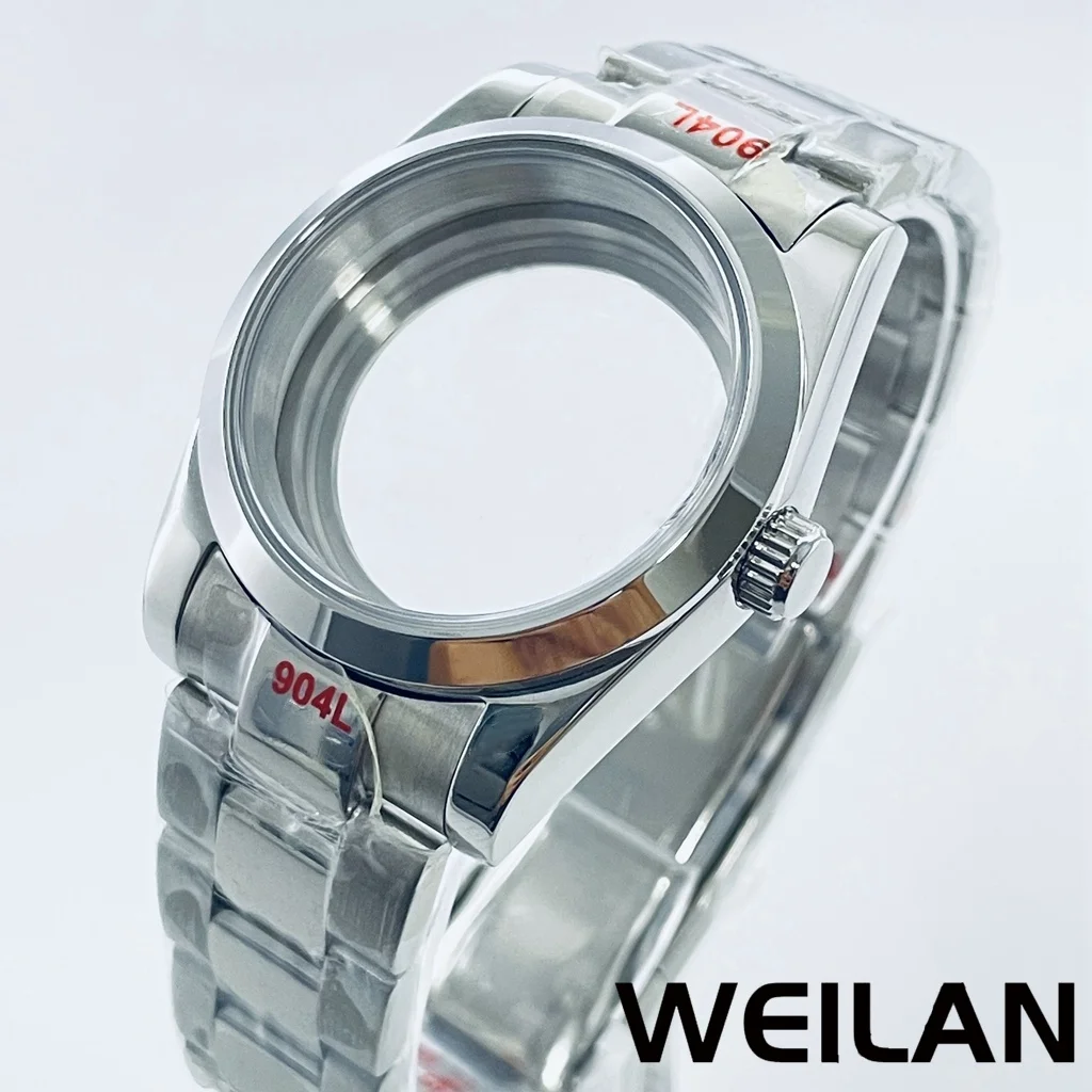 36mm 40mm Silbrig NH34 NH35 NH36 NH38 NH39 NH70 NH72 ETA2824 PT5000 Polnisches Uhrengehäuse Top Wasserdicht Saphir Crysta – Detail 7