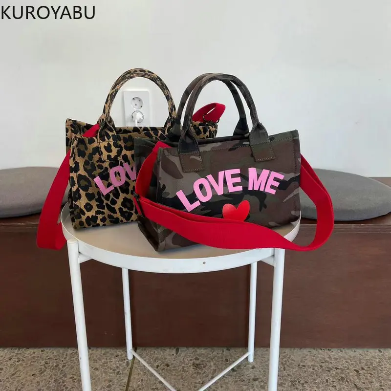 Crossbody Bags for Women Fashion Korean Top-Handle Letter Print Casual Large Capacity Versatile Vintage Purses and Handbags