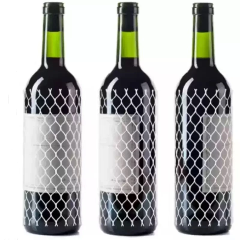 100pcs Wine Bottle Bag Drink Water Liquor Bottle Sleeve Prevent Friction Protection Net Cover label Packaging Bar Accessories