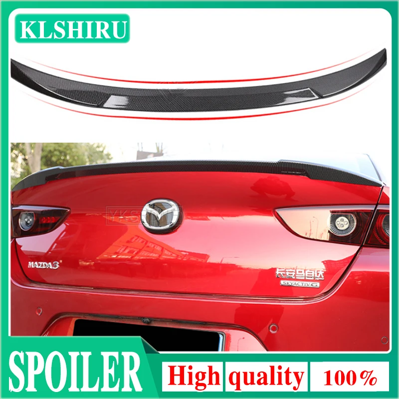 YKSRDNF High Quality ABS Car Tail Wing Decoration Rear Trunk Spoiler For 2019 2020 2021 NEW Mazda 3 Axela Sedan