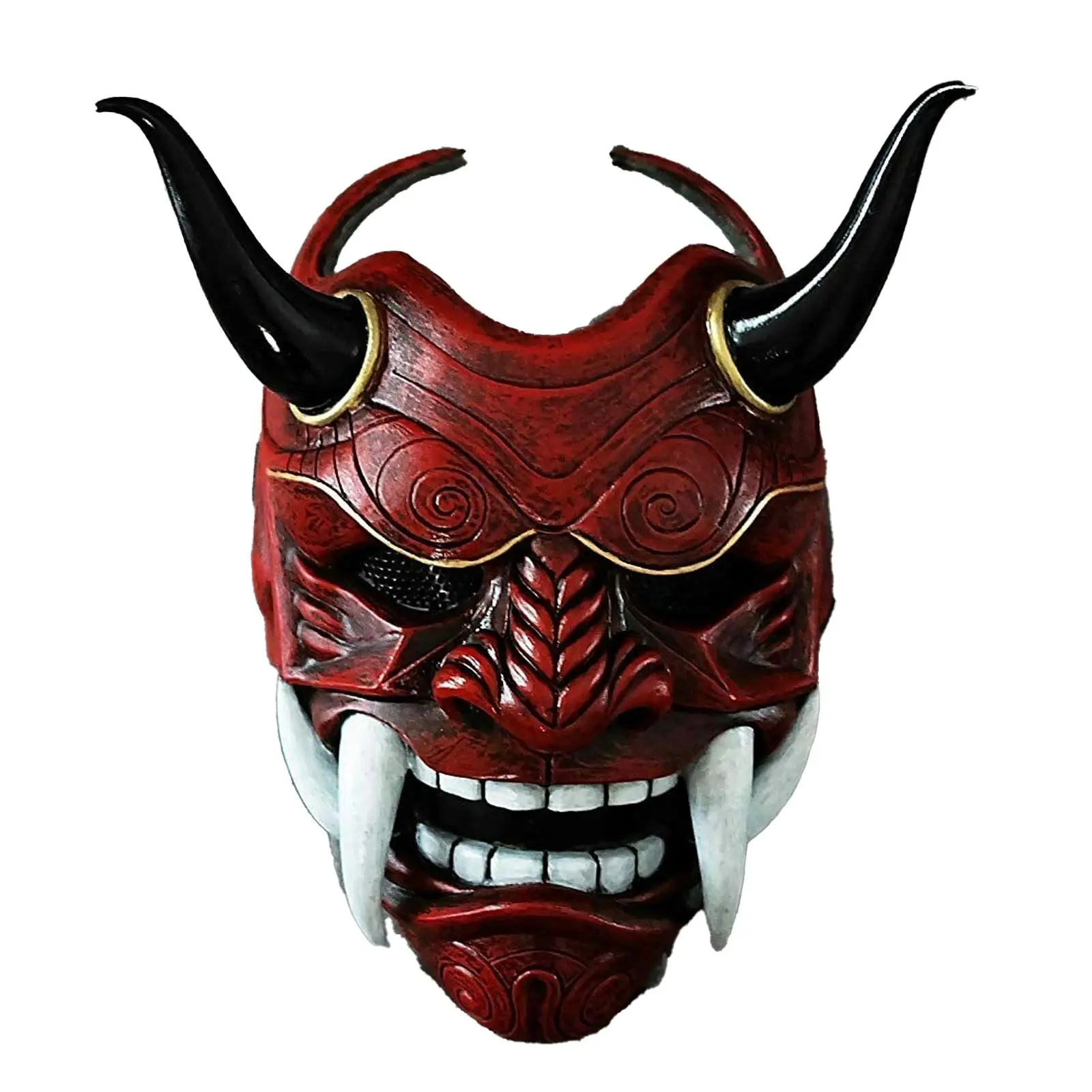 Maschere per il viso di Halloween Unisex per adulti maschere giapponesi Hannya Demon Oni Samurai Noh Kabuki Prajna Devil Mask maschere per feste in