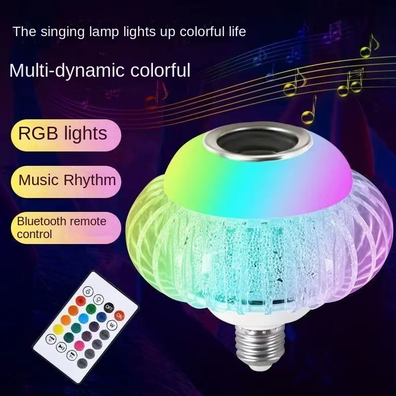Bunte LED-Bluetooth-Smart-Glühbirne für Schlafzimmer, KTV, RGB-Stimmungsbeleuchtung mit Fernbedienung zum Farbanpassung und Dimmen