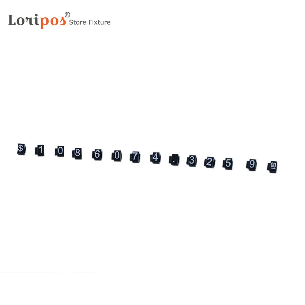 S Size 30pcs Per Pack Price Cube Dollar Jewelry Watches Euro Sign Mini Adjustable Number Tag Display Signs For Retail Shop