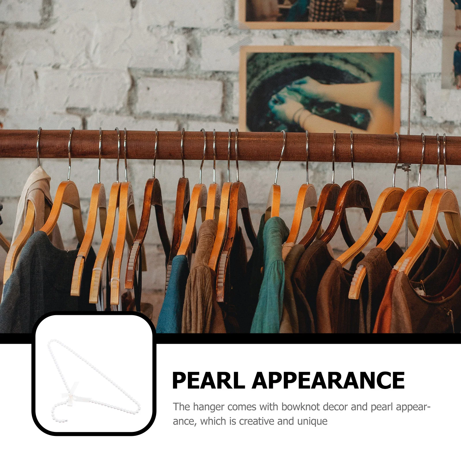 

2Pcs Creative Pearl Hangers Luxury Bowknot Design Non-Slip Clothes Hangers Space-Saving Closet Organizer for Jackets Sweaters