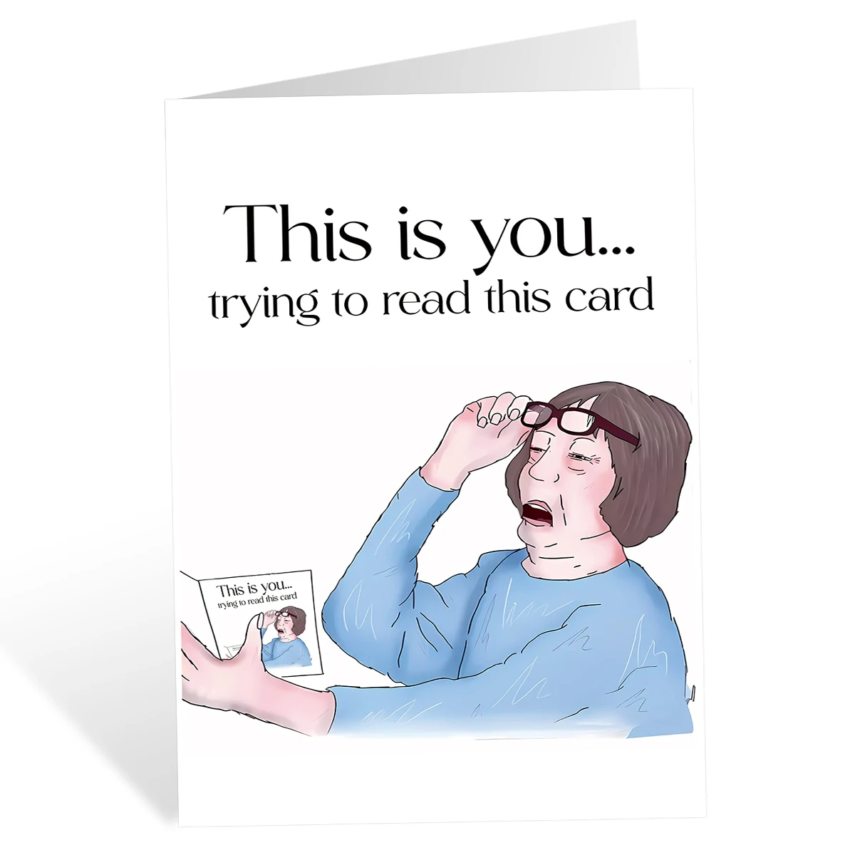 1pc Funny Birthday Card for Mother,Humor Old Age Card for Women Thank You Card for Mom Grandma The Elderly And Unique Gifts Card