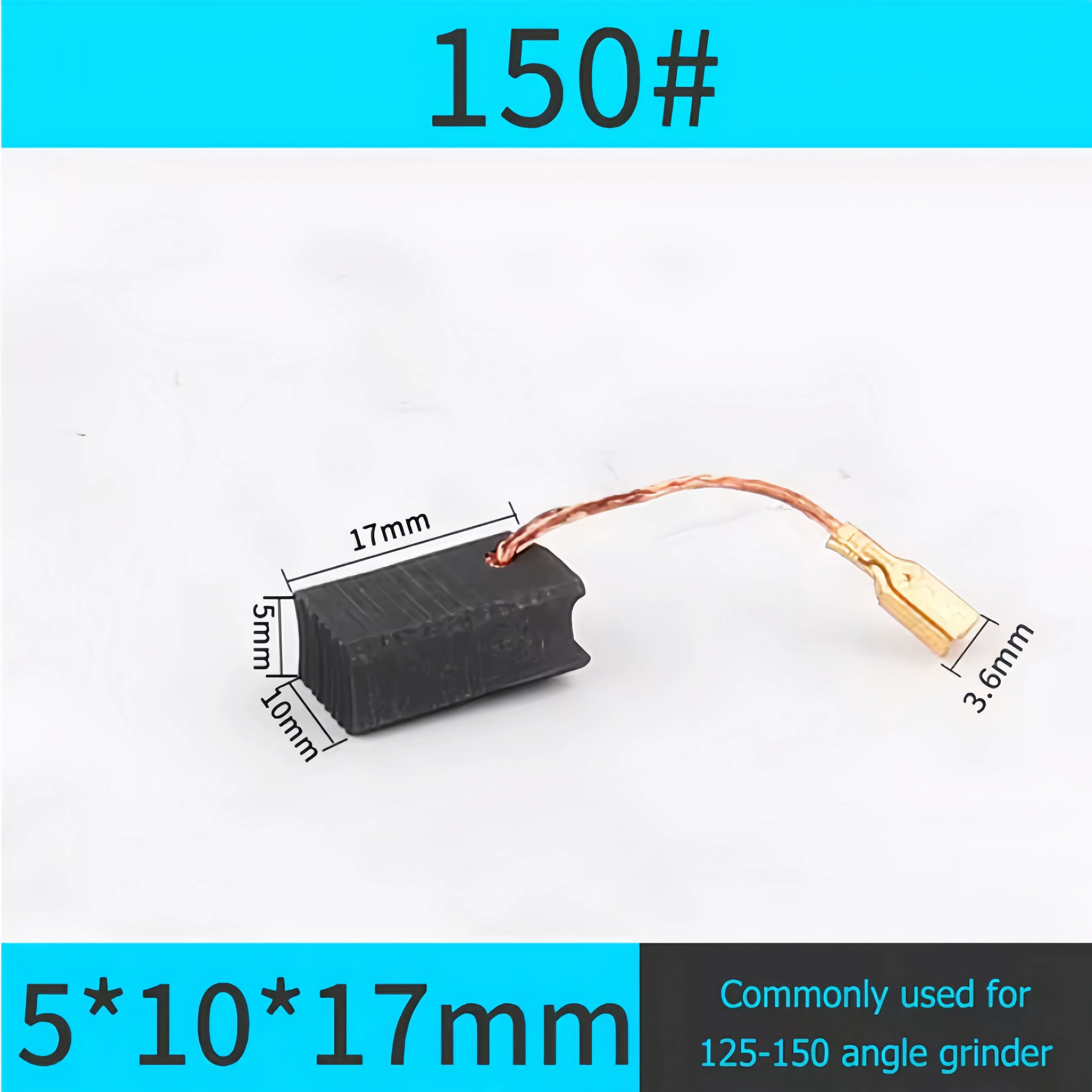 10 قطعة مجموعة فرشاة الكربون المحرك استبدال أجزاء زاوية طاحونة فرشاة الكربون قطع آلة تلميع أداة السلطة الأدوات الكهربائية #4