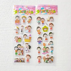 6 pçs japão anime chibi moruku han adesivos de papelaria caderno scrapbook papel diário kawaii chibi maruko chan adesivo