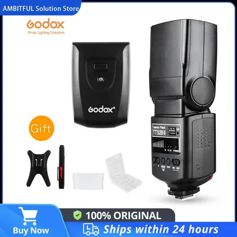 Godox Camera Flash TT520II with Build-in 433MHz Wireless Signal for Canon Nikon Pentax Olympus DSLR Cameras