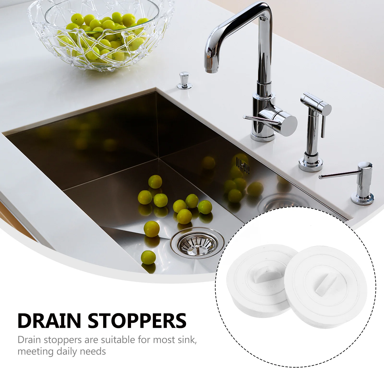 

12Pcs Plastic Tub Stopper Shower Drain Plug Sink Hair Stopper Easy Handle Removal Odorless Kitchen Bath