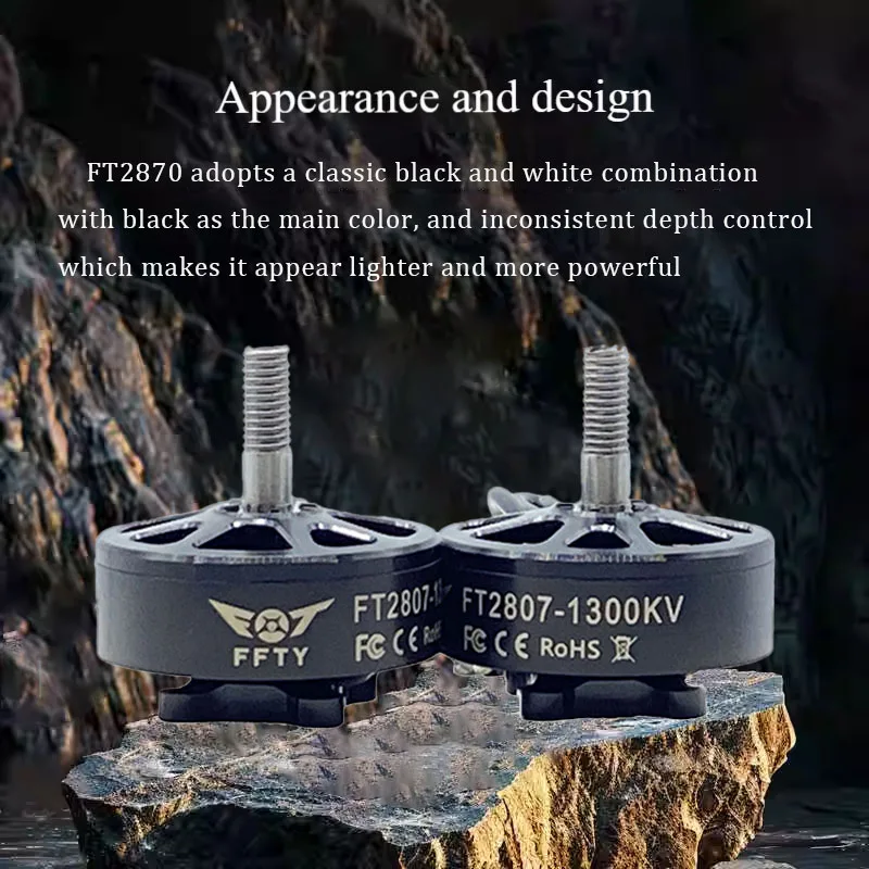 Motor sem escova FFTY2807, adequado para FPV Freestyle Mark4 Drone-1300KV 6S, compatível com modelos LR7 de 7 polegadas