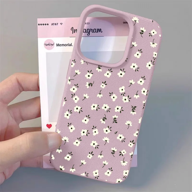 

Gourde Elegant Phone Case Delicate Daisy Motifs Silicone Softfor IPhone 11 12 13 14 15 16 Pro Max IP 7 8 Plus X XS XR Xs Max