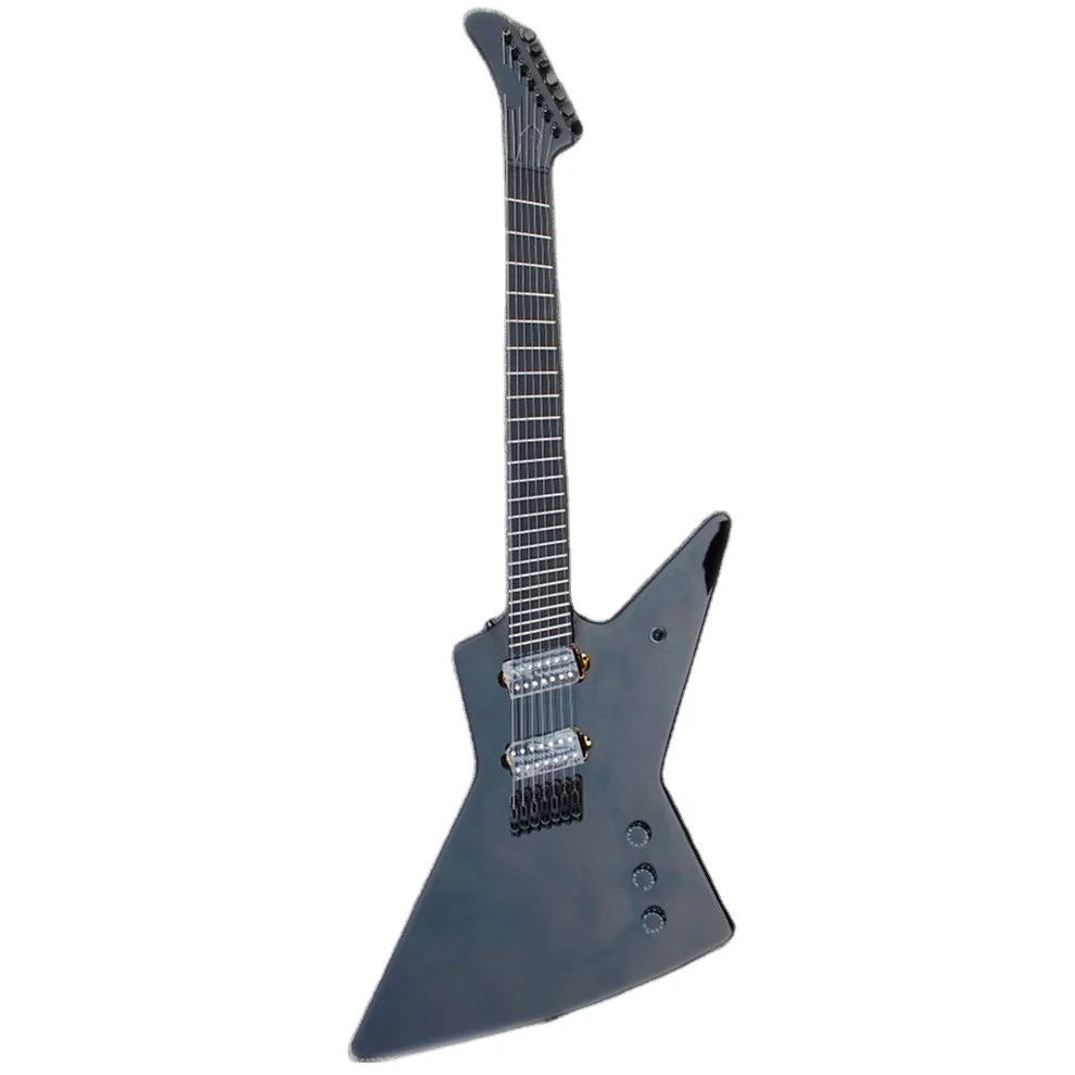 

STLF 7 String EX Fanned Fret Multi Scale Electric Guitar in Black Colour with Ebony Fretboard