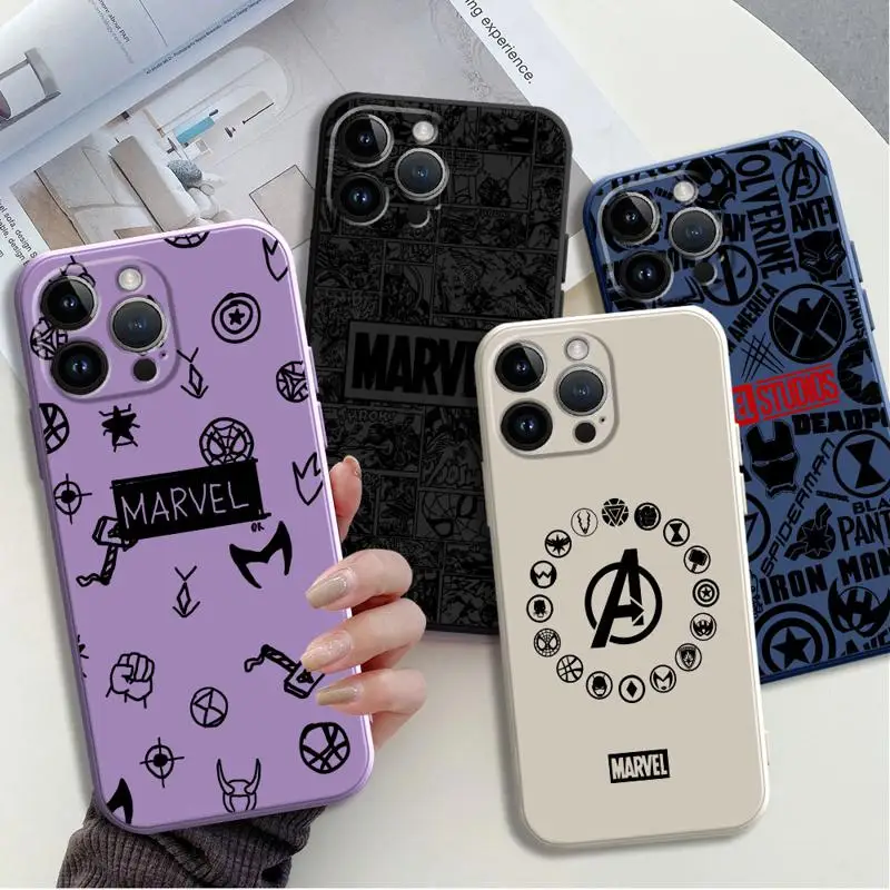 Marvel Logo Phone Case for Xiaomi Poco X4Pro 5G M4 Pro X4NFC X3 Pro F5 C40 X3 NFC Silicone Cover Soft Funda