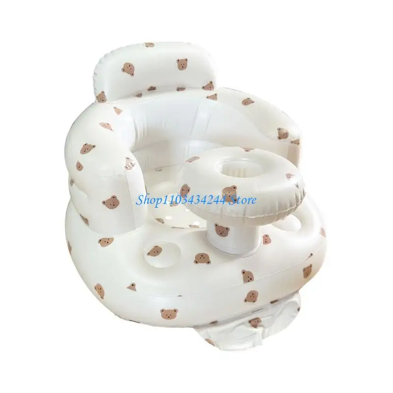 كرسي تدريب الأطفال متعدد الوظائف، تصميم الدب، دعم الطفل القابل للنفخ