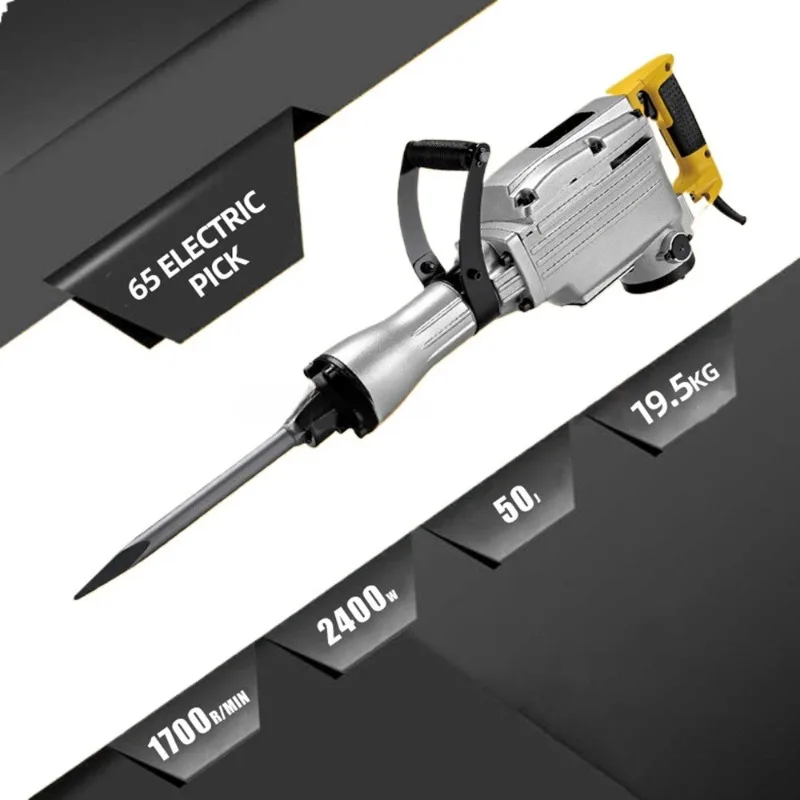 2400w-4200w Electric Impact Hammer Electric Pick Electric Impact Drill Concrete Slottingmachine Demolition Hammer