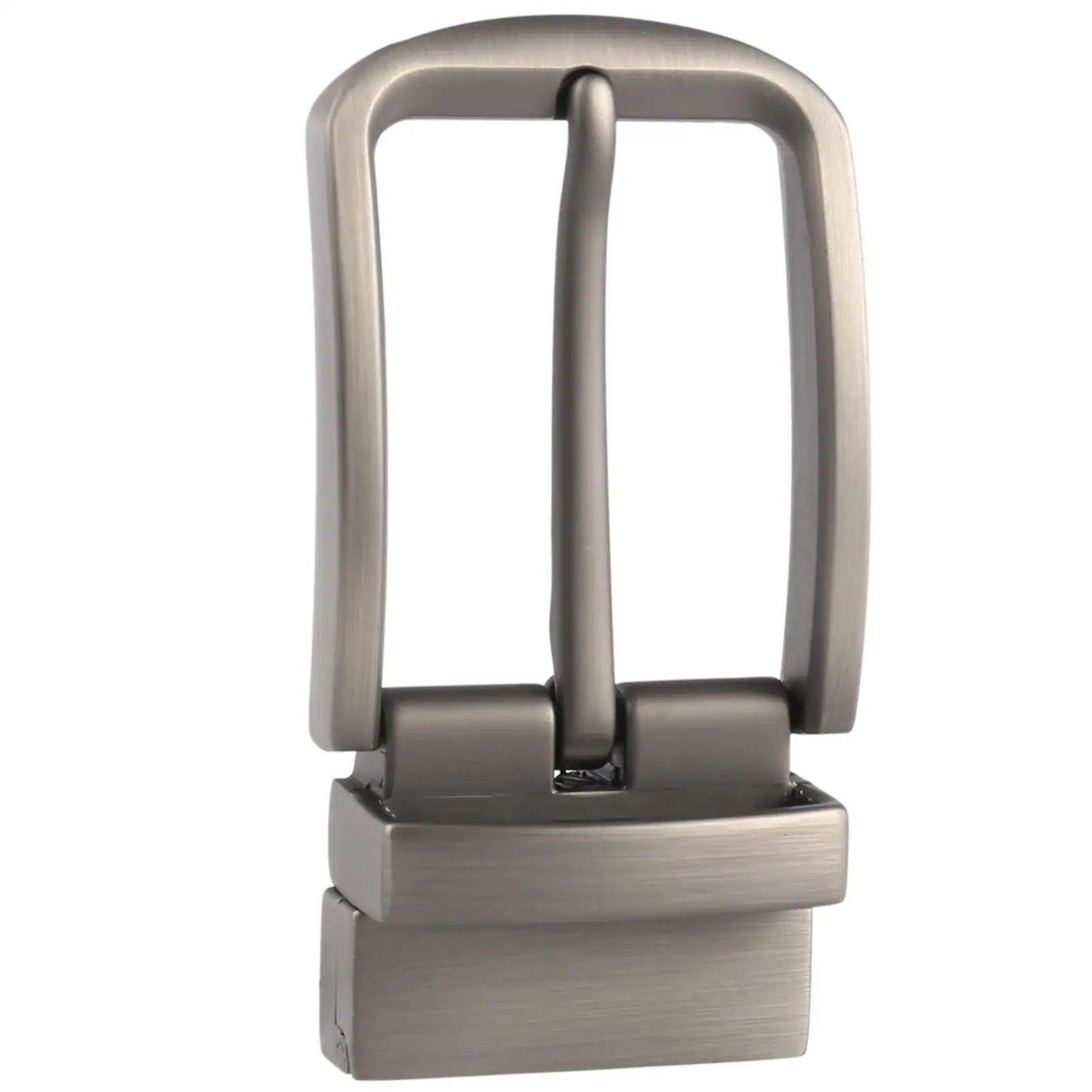 3xFashion مشبك حزام معدني للحزام الجلدي ملحقات الحزام ذو الشق الواحد فضي غير لامع #4