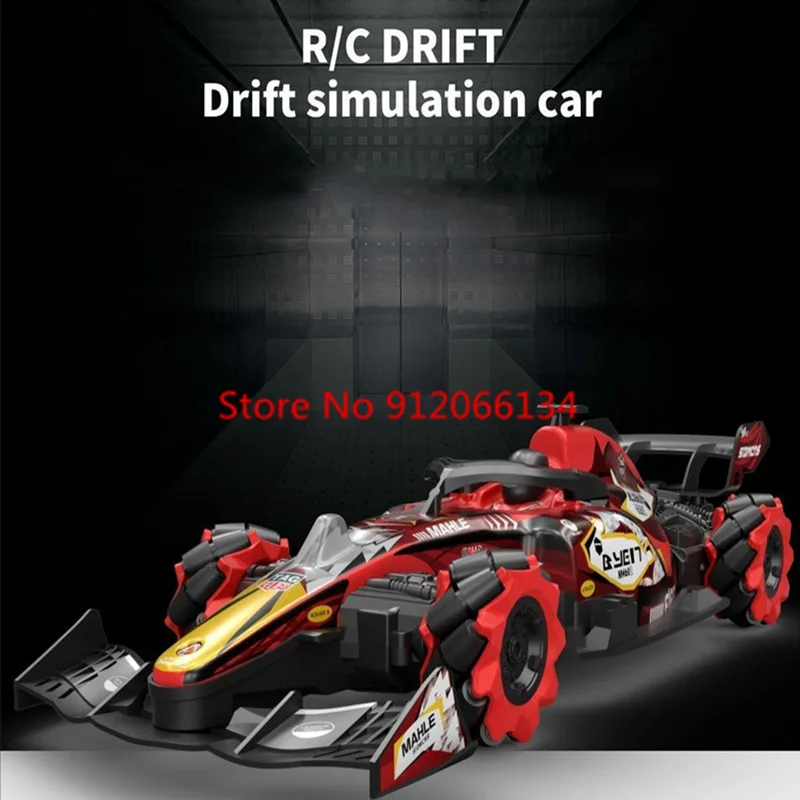 30KM/H Spray Horizontal Driving RC F1 Racing Car 4WD Cool Lighting 360 ° Rotation Stunt Tire Remote Control Drift Car Kids Gift