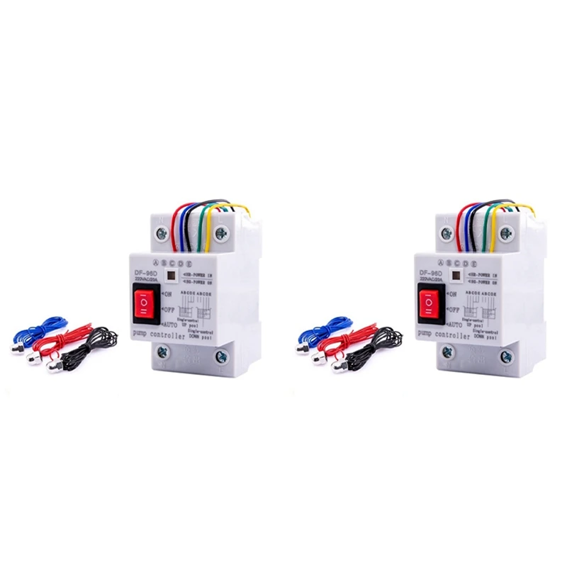 

2X DF-96DK Automatic Water Level Controller Switch 20A 220V Water Tank Liquid Level Detection Sensor Controller 2M Wires