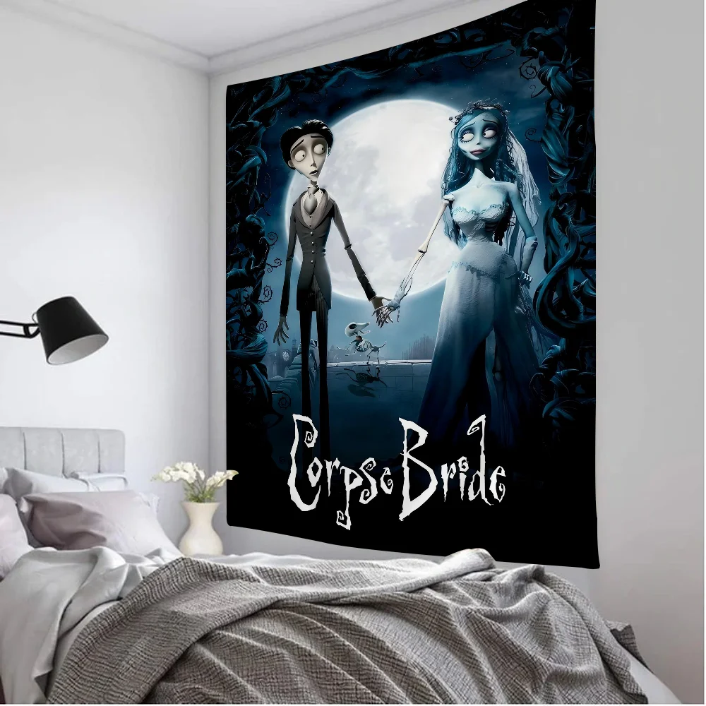 Corpse Bride Chart Tapestry Bohemian Wall Tapestries Mandala Wall Art Decor