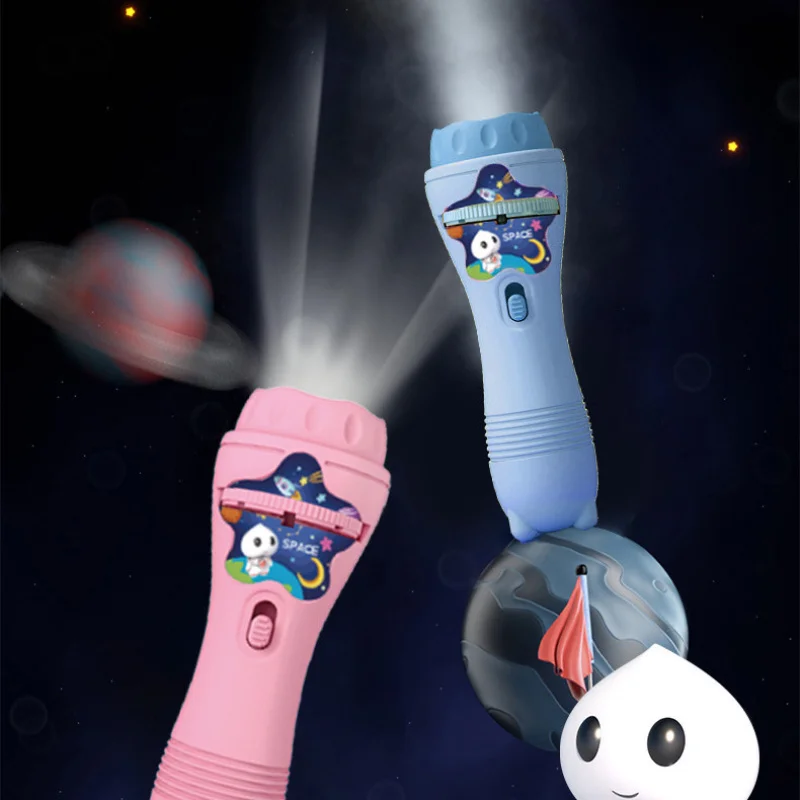 Kinderen Wederzijdse Cartoon Patroon Zaklamp Projector Speelgoed-Plezier Verlicht Educatief Vroeg Leren Speelgoed, Perfect Voor Partie En Cadeau