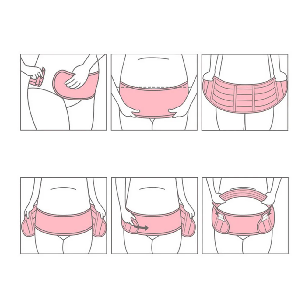 حزام دعم الأمومة حجم L عارية قابل للتعديل تنفس الحمل حزام البطن دعم الحوض الحمل حزام البطن #4