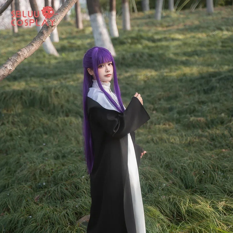 

20S Blue Cosplay Anime Frieren Fern Cosplay Costume Halloween Party Dress25