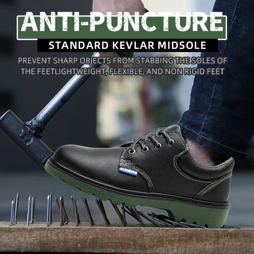Labor Protection Shoes AntiSmashing AntiStabbing Work Shoes Steel Toe Steel Plate Safe Protective Workwear Shoes for All Seasons