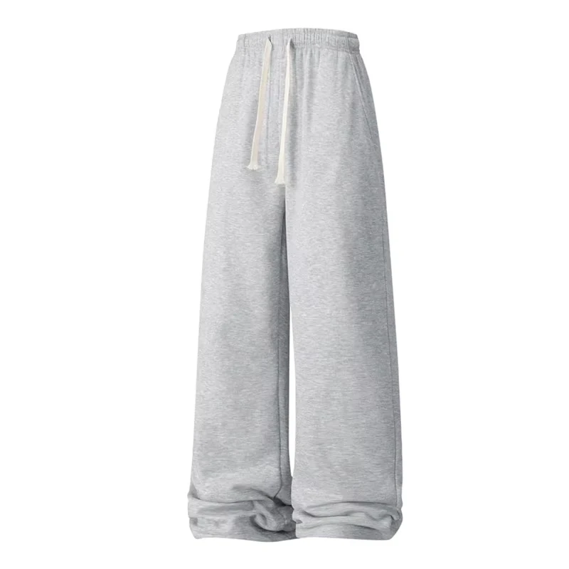 

Autumn and Winter New Men's Casual Pants Wide Leg Straight Outdoor Sweatpants Neutral High-quality Soft Long Baggy Trousers