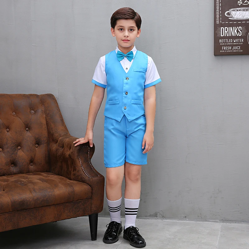 LOLANTA Kids Boys Vest Suits Child Formal Clothes Sets Chorus Piano Performance Outfits Multicolor Party Dresswear