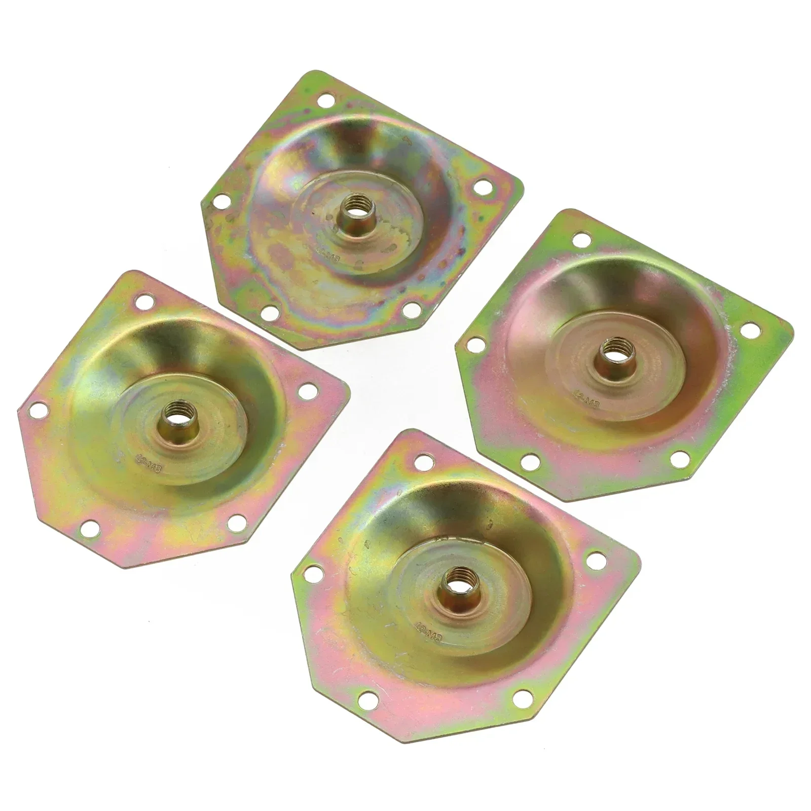 Galvanized Iron Angled Wood Legs Fixing Plate Bracket, Set Of 4 With Screws, Ensures Stable And Long Lasting Connection