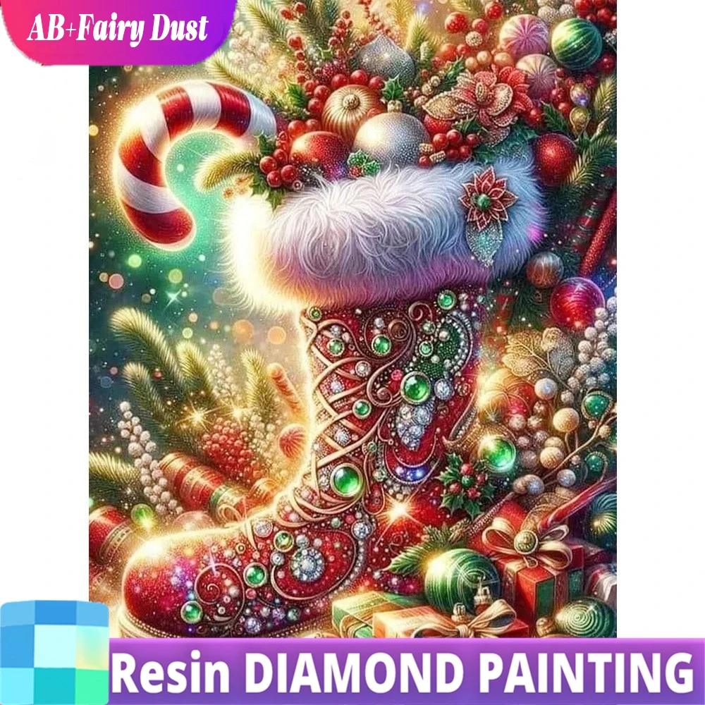 Resin Fairy Dust AB 5D DIY Diamond Painting Shoes Rhinestone